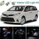 19pcs Premium White Interior LED Light Package Kit Deal For Toyota Sienna 11-18