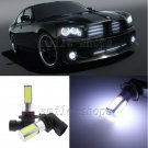2pcs 9005 HB3 H10 6K White 40W High Power COB LED Bulbs For Car Fog Driving
