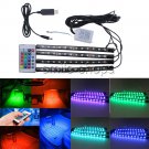 48 LED Strips 16 Colors Car Home Interior Floor Atmosphere Light Remote Control