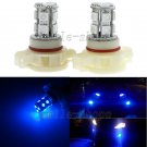 2pcs Advanced 5202 LED Fog Light 13-SMD DRL 10000K Ultra Blue 5050 Bulb 2504