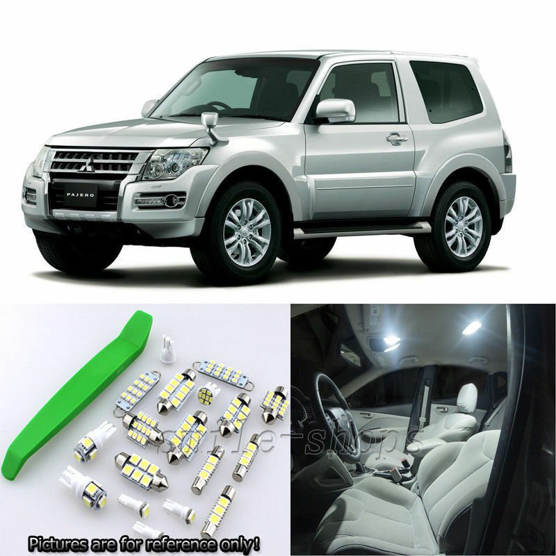 Super White 14pc Interior LED Light Kit for 06-15 Mitsubishi Montero + Free Tool