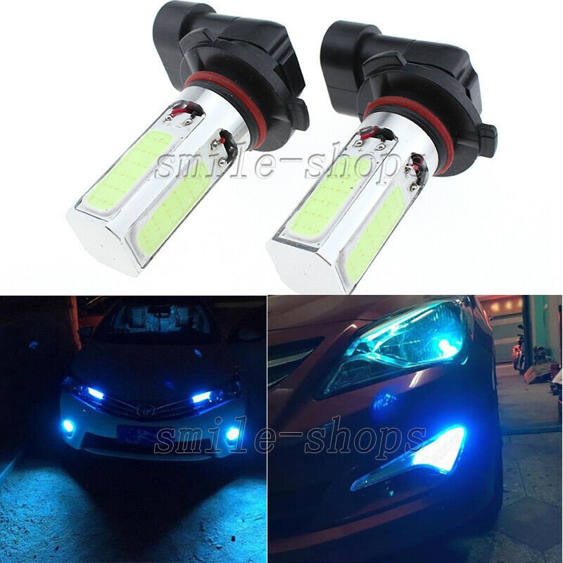 2pcs 9005 HB3 Ice Blue 4 COB LED Fog Light Driving Light Daytime Running Light