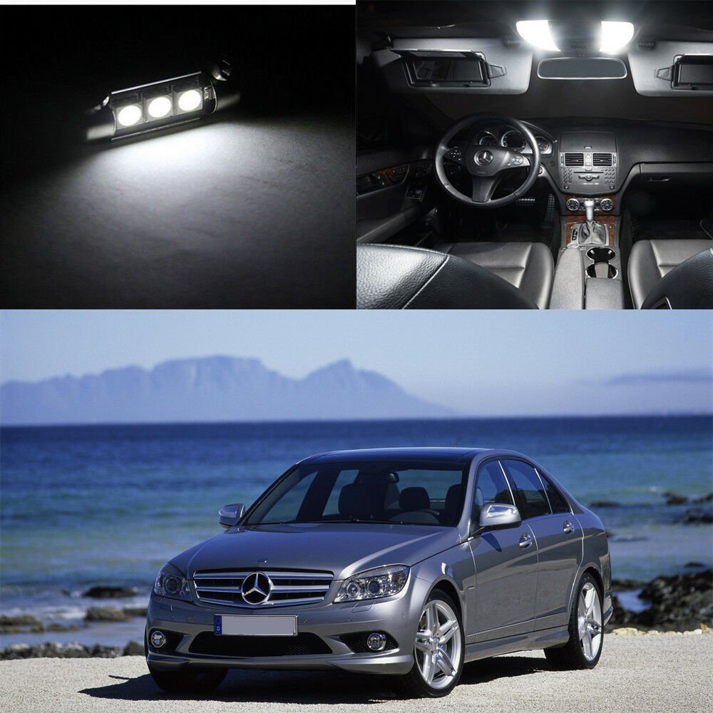 13&Atilde;�White LED Interior SMD Light Kit No Error for Mercedes Benz W204 C Class08-11