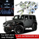 12pcs Interior LED Light Bulbs Package Kit for 2007-2013 Jeep Wrangler White