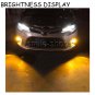 2PCS Yellow Amber H7 30SMD 3030 Car LED Fog Light Driving Lamp 3000K Bulb DRL