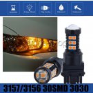 2pcs Amber Yellow 3157 3156 30SMD LED Light Bulbs For Car Turn Signal 3057 3457