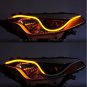 2pcs Car DRL Turn Signal Light Strip Amber Sequential Switchback LED Tube Lamp