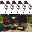 5pcs Red LED 3/4" Round Trailer Truck Clearance Side Marker Light Kit 12V