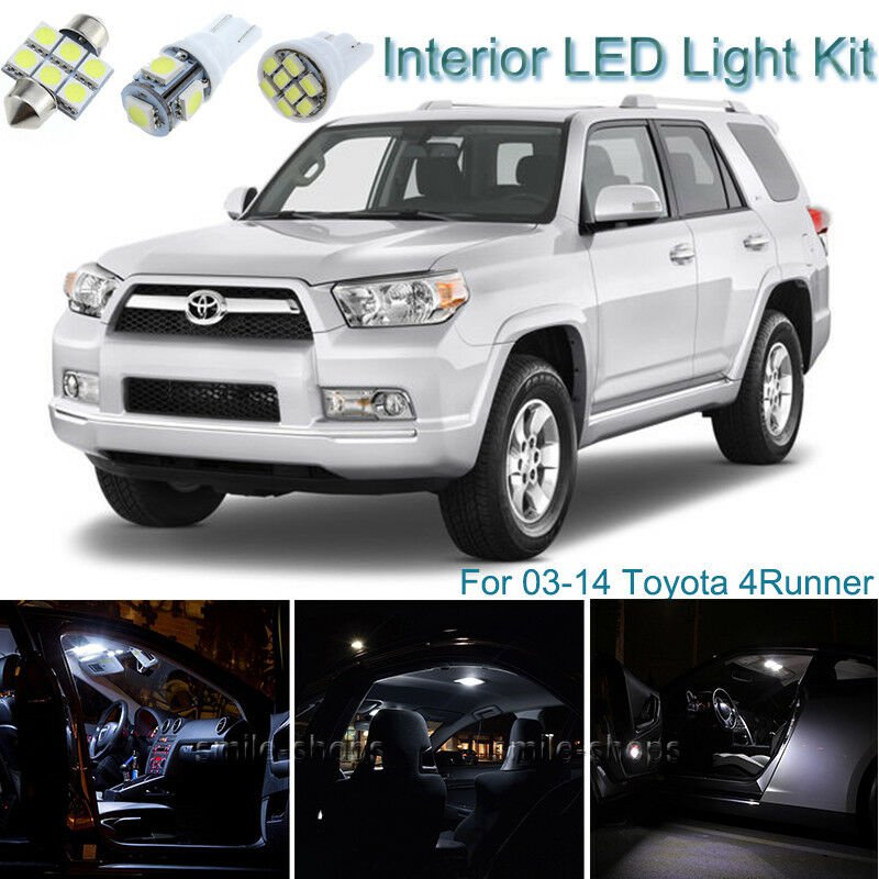 14pcs Xenon White Interior LED Light Package Kit Deal For Toyota 4Runner 03-14