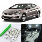 Xenon White 9pcs Interior LED Light Kit for 16-17 Hyundai Elantra + Free Tool