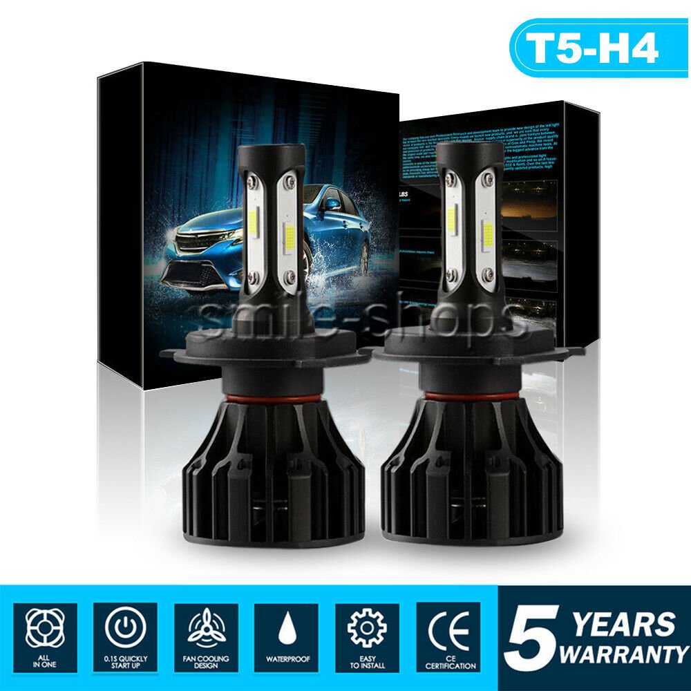 2X H4 9003 COB LED Headlight Bulb Kit 1620W 243000LM Lamp Bulb Hi/Lo Beam 6000k