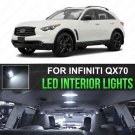 18x Bright White 6000K LED Lights Interior Package Kit For Infiniti FX35 QX70