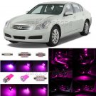 9pcs Pink/Purple LED Interior Light Package Fit For 2007-2008 Infiniti G35