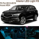14pcs Ice Blue Interior LED Light Package Kit For 2014 2015 2016-2018 Acura MDX