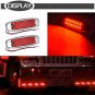 2 Red+2 Amber 12 LED Sealed Side Marker Clearance Light Lamp Fish Shape Trailer
