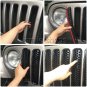 7pcs Matte Black Front Insert Mesh Grille Trim Cover For Jeep Wrangler JK 07-17