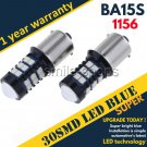 2x 1156 BA15S Ultra Blue 30 SMD 3030 chip LED For Car Daytime Running Light Bulb