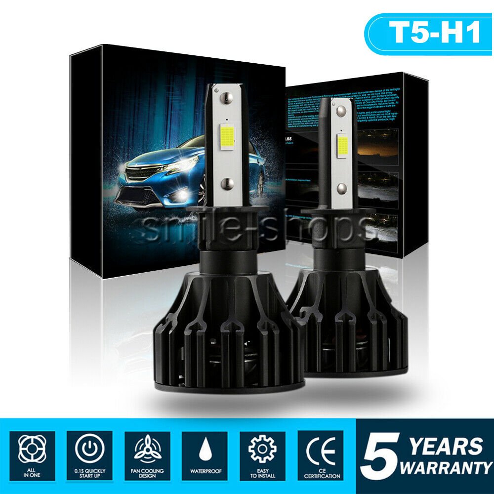 H1 6000K Super White 1620W COB LED Headlight Bulb Kit Fog Driving Light 243000LM