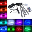 Full Color Interior Car LED Glow Kit Under Dash Foot Well inside Light