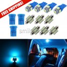 13pcs Ice Blue LED Car Lights Interior Package Kit Dome License Plate Lamp Bulb