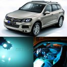 15pcs Ice Blue Error Free Interior LED Light Kit for VW Touareg 2004-2010 #