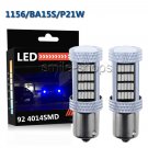 2pcs Ultra Blue 92 4014 SMD LED DRL Daytime Running Lights Bulb 1156 BA15S P21W