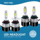 Combo 9005+9006 Total 2640W 396000LM COB LED Headlight Hi-Low Beam 6000K White