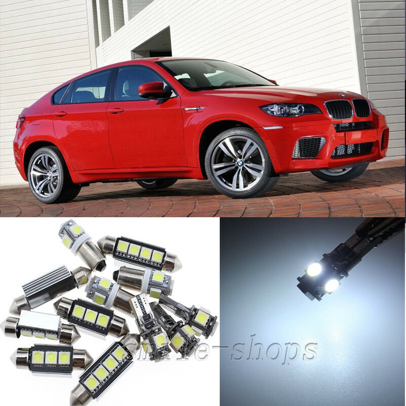 Error Free White 19pcs Interior LED Light Kit for 2008-2011 BMW E71 X6 M
