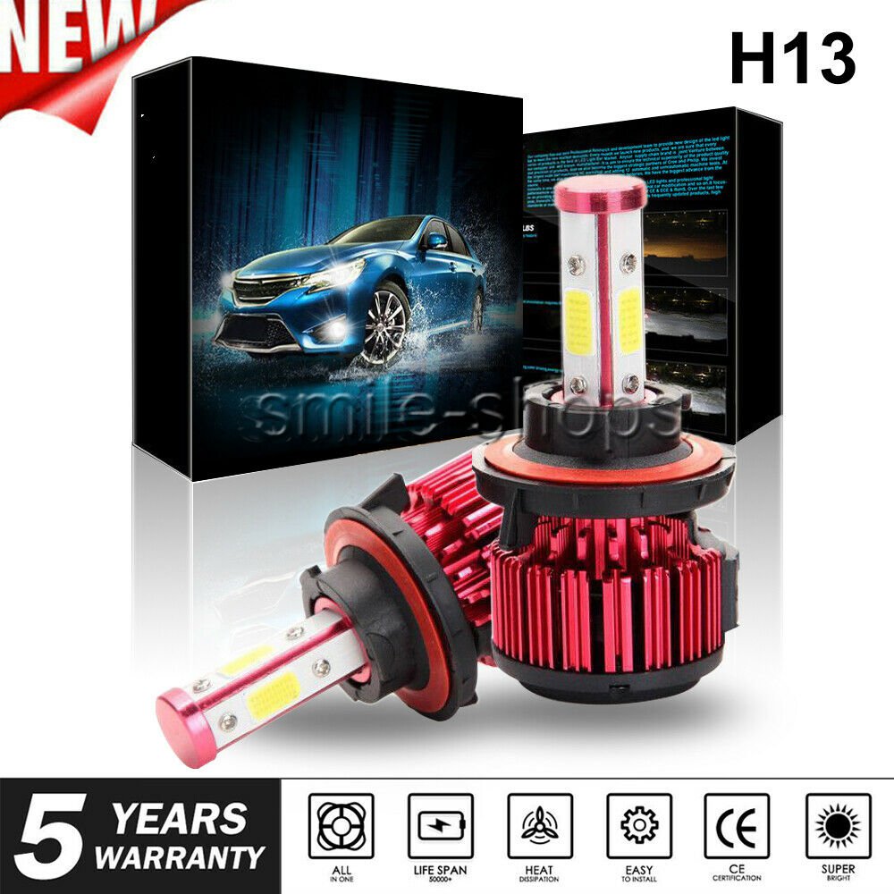 H13 9008 COB LED Headlight Conversion Kit 1800W 270000LM HI/LO Beam Bulbs 6500K