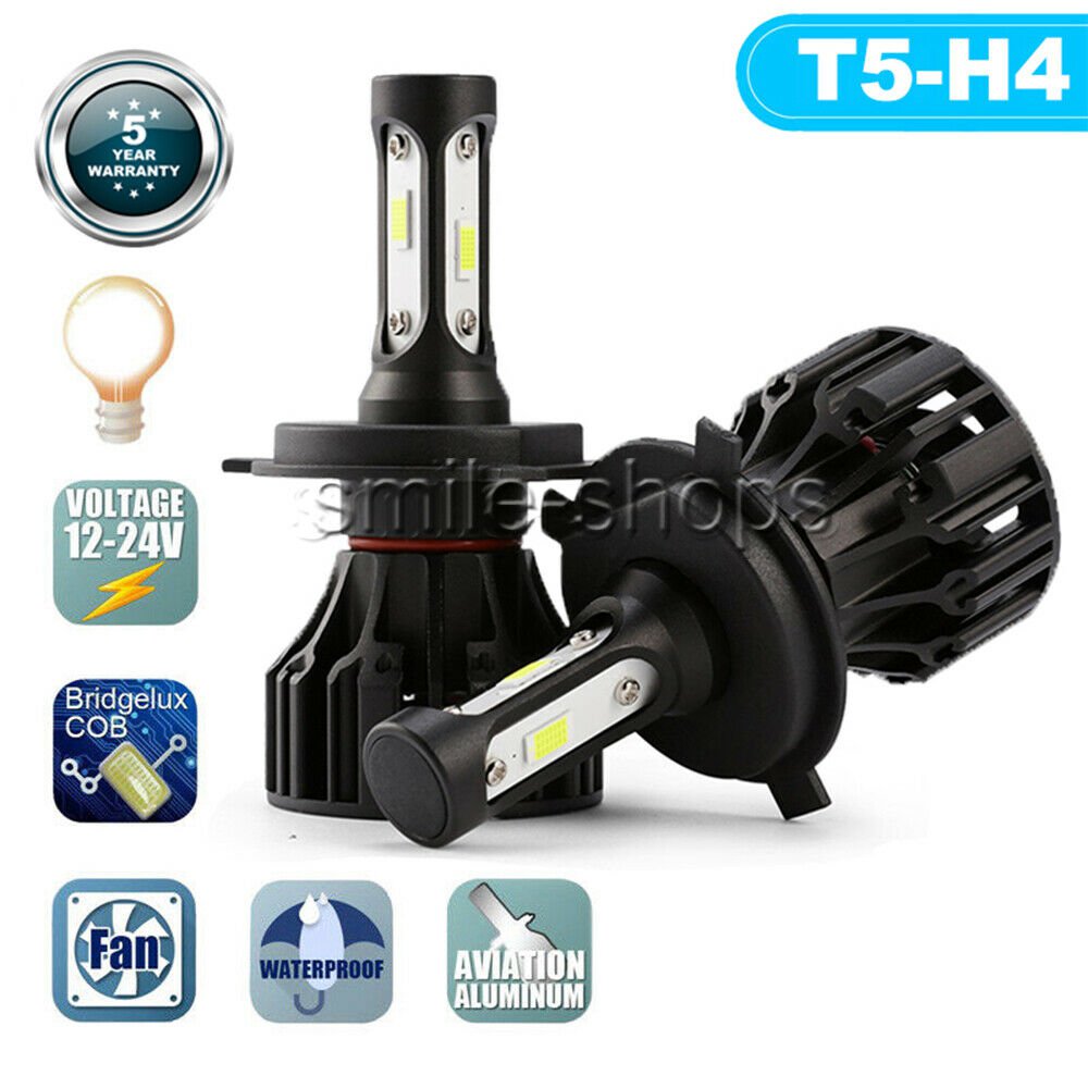 2x COB H4 LED 1620W 243000LM Car Headlight Kit Hi/Lo Beam Auto Bulbs 6000K White