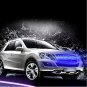 22" 56CM 10000K Blue Color LED 48-SMD Remote Knight Rider Strip Lights Grille