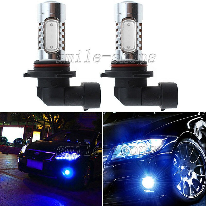 2pcs Bright Blue 9005 HB4 COB LED Fog Light Driving Light Daytime Running Lights