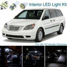 19pcs Bright White Interior LED Light Package Kit Deal For Honda Odyssey 05-10