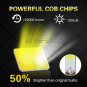 2x H3 COB LED Car Fog Light Driving Light Bulb White Yellow Dual Color 2400LM