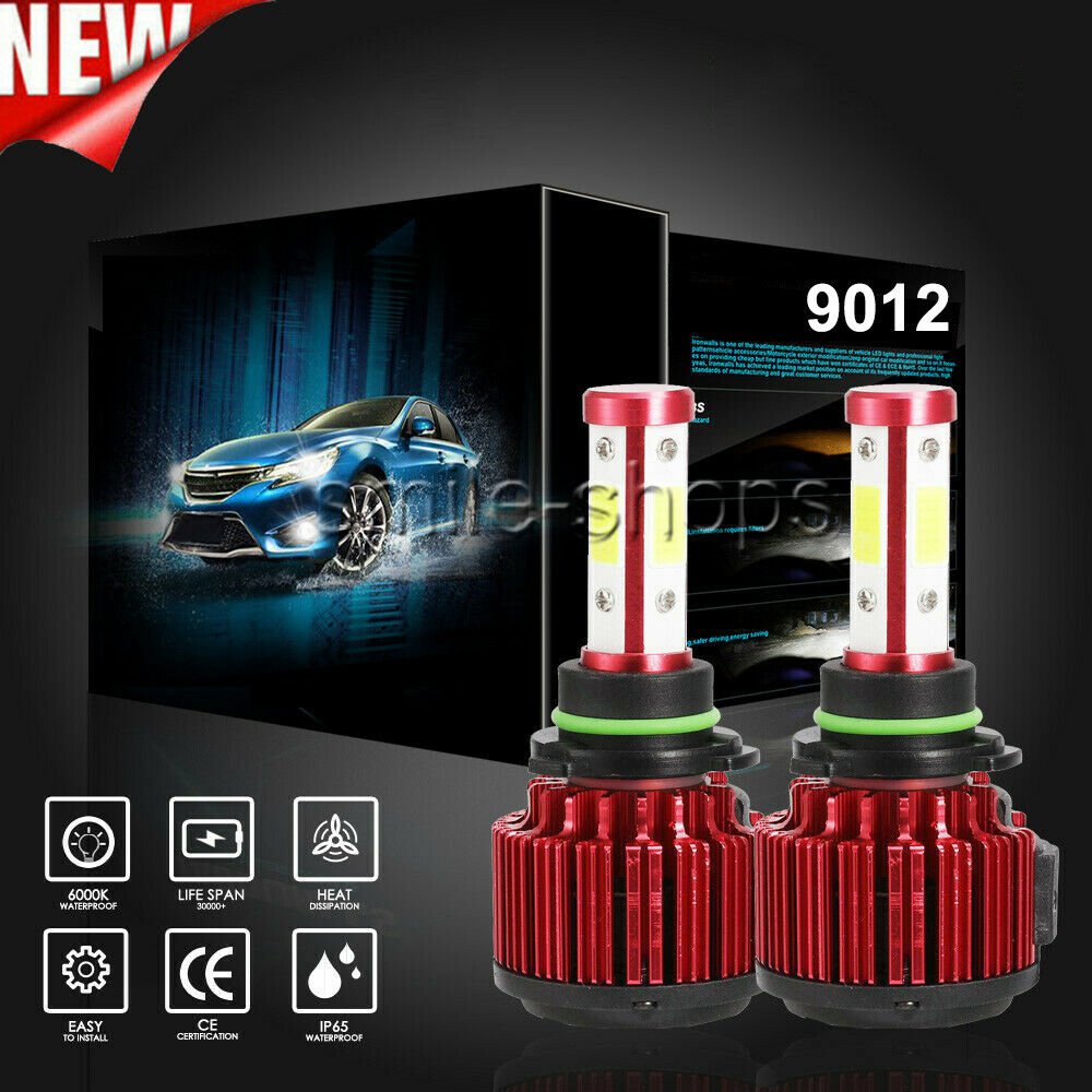 COB LED Headlight Kit 9012 6000K White High/Low Bulbs For DODGE Dart 2013-2015