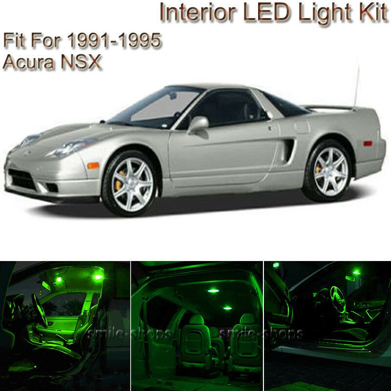 20pcs Green Interior LED Light Package Kit Fit For 1991 1992 1993-1995 Acura NSX