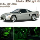 20pcs Green Interior LED Light Package Kit Fit For 1991 1992 1993-1995 Acura NSX