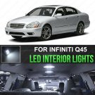 LED 6000K White Lights Interior Package Kit For Infiniti Q45 2001-2006 (16 pcs)