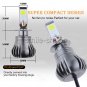 2pcs LED Lights H3 2400LM White/Purple COB Bulb Dual Color Kit For Fog Light Car