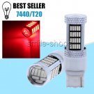 2x 7440 W3X16D T20 High Power Ultra Red LED For Car Daytime Running Light Bulbs