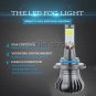 2pcs COB 9006 HB4 24W 2400LM Dual Color LED Fog Light White Yellow Amber Blue
