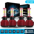4x H7+H7 Combo LED Headlight High/Low Beam Kit 3600W 540000LM 6000K White VS HID