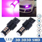 2pcs 7443 7440 30SMD Pink Purple High power LED Bulbs Car Daytime Running Light