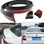 4.9ft Black No Drilling Car Roof Rear Tail Fin Empennage Trunk Spoiler Wing Lip