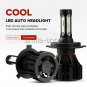 For Nissan Navara D22 D40 H4 LED Car Headlight KITGlobes Bulbs 6000K Pure White