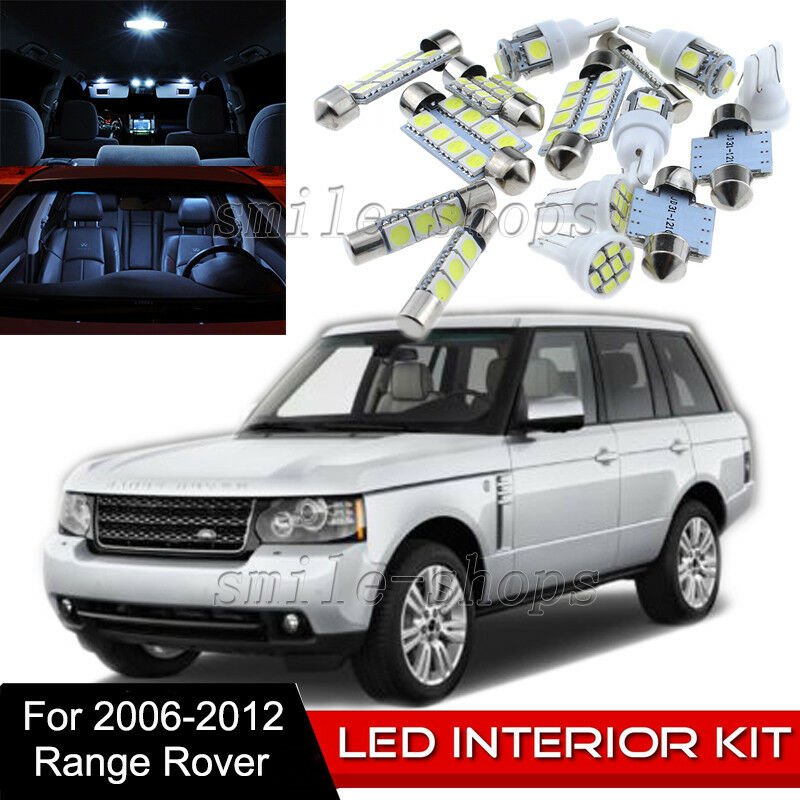 14pcs Interior LED Light Bulbs Package Kit for 2006-2012 Land Rover Range Rover
