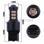 2pcs 7440 30SMD 3030 Chip High Power Pink LED Car Daytime Running Light Bulb T20