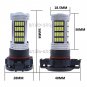 2x 6K White 5202 92 4014 SMD LED Projector Bulbs For Car Fog Light Driving Bulbs