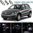 12pcs White Interior LED Light Package Kit Deal For Volkswagen Tiguan 2009-2017