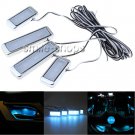 4Pcs Ice Blue LED Car Auto Truck Inner Door Handle Bowl Armrest Atmosphere Light